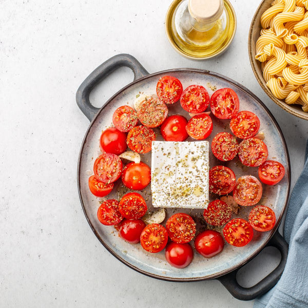 Spaghettis tomates feta