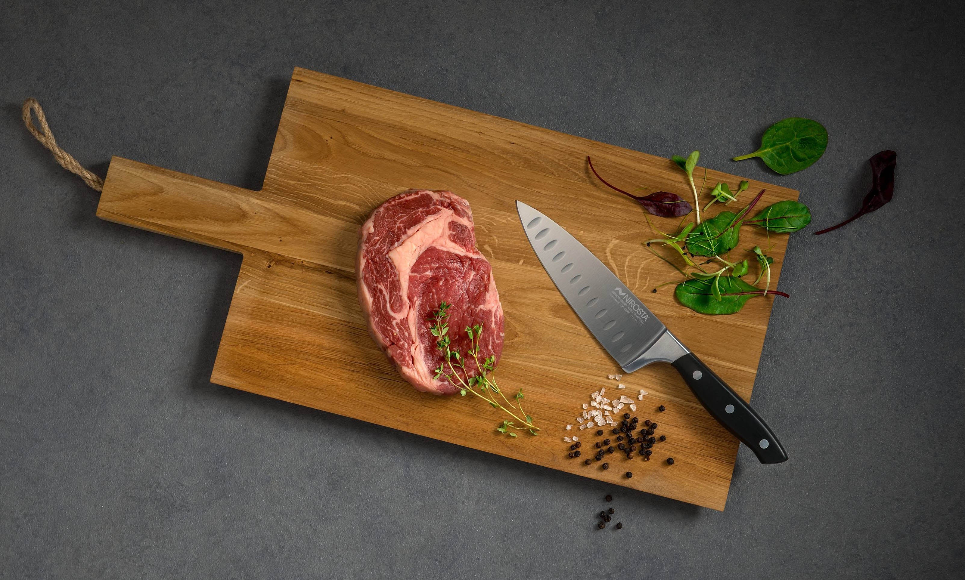 6 X Couteaux à steak lame lisse fabrication française