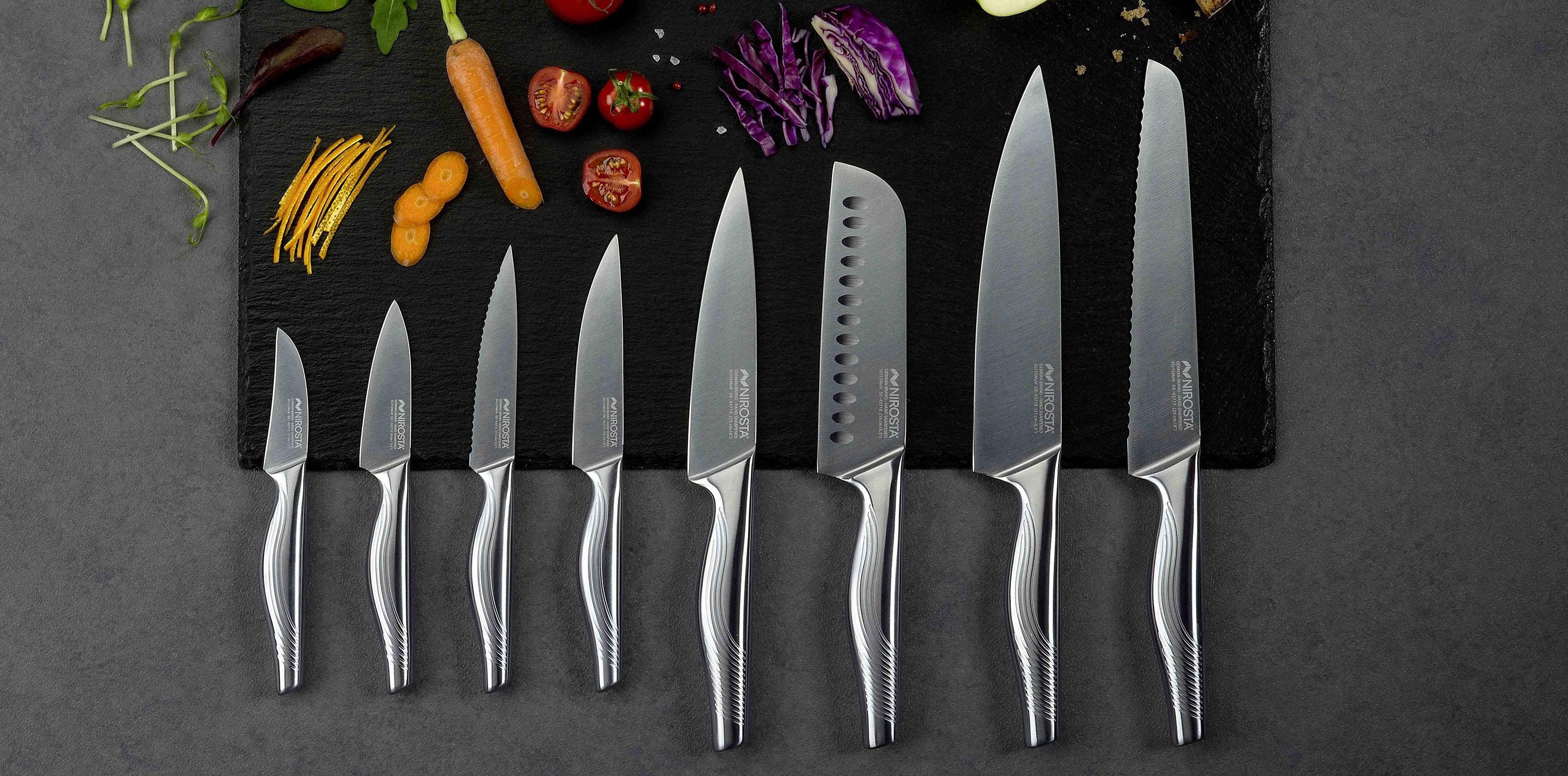 Couteaux/éplucheurs de cuisine à légumes/fruits - pour éplucher/couper -  gris/rouge 