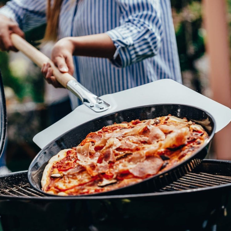 Plaque à pizza perforée ronde four et barbecue 32 cm FM Professional Barbecue