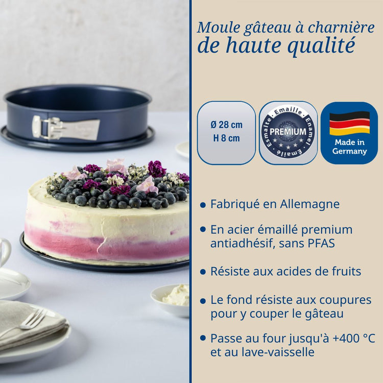 Lot de 2 moules à gâteaux 28/28 cm en acier Dr Oetker Back-Liebe