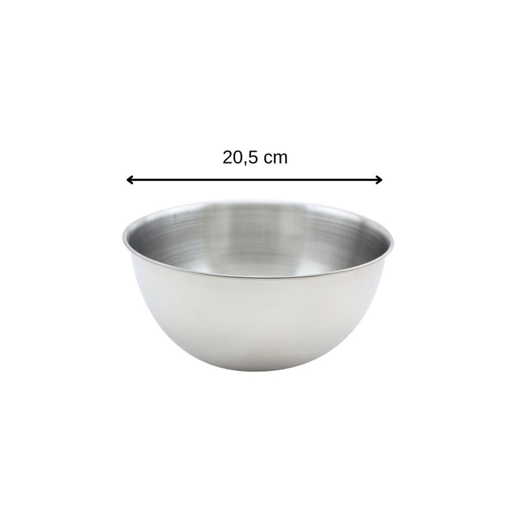 Ensemble de 2 Bols à mixer en inox de 20,5 cm de diamètre Fackelmann Basic