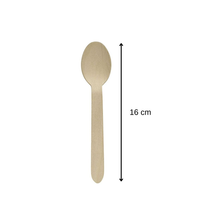 Set de 2 ustensiles de cuisine cuillère à café en bois Fackelmann Nature FSC