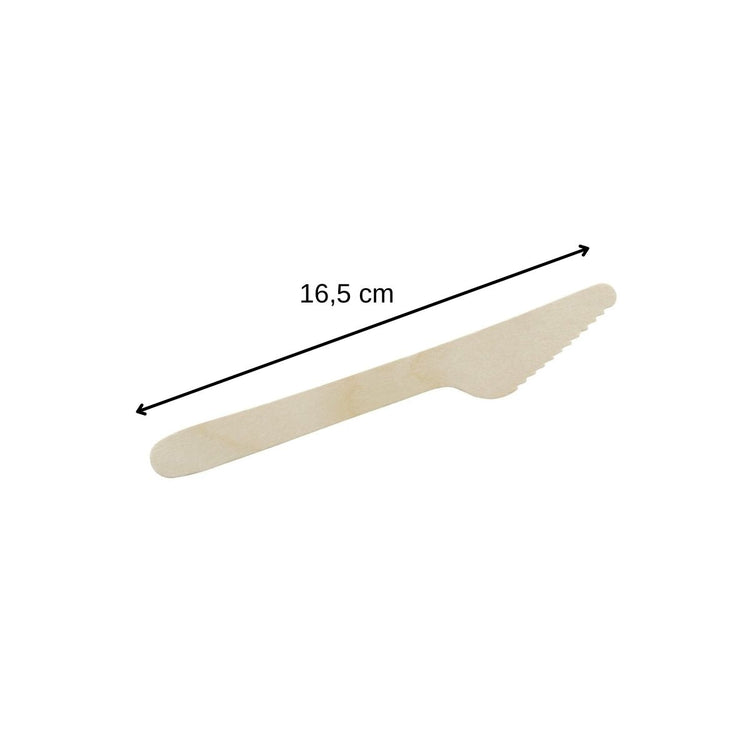 Couteaux en bois jetables Set de 2, dimensions 16,5 x 2,5 x 0,1 cm Fackelmann Move