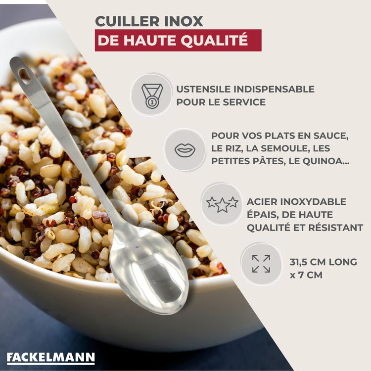 Ensemble de 2 Cuillères de service inox 31,5 cm Fackelmann Oxford