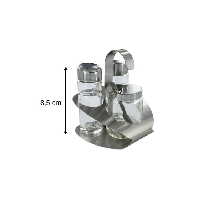 Ensemble de 2 Ensemble pour moutarde, sel et poivre Fackelmann