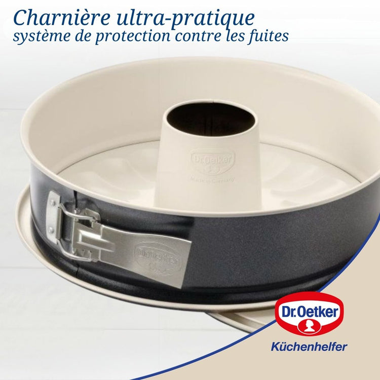Ensemble de 2 Moules à manqué et à savarin double fond 28 cm Dr.Oetker Back Trend