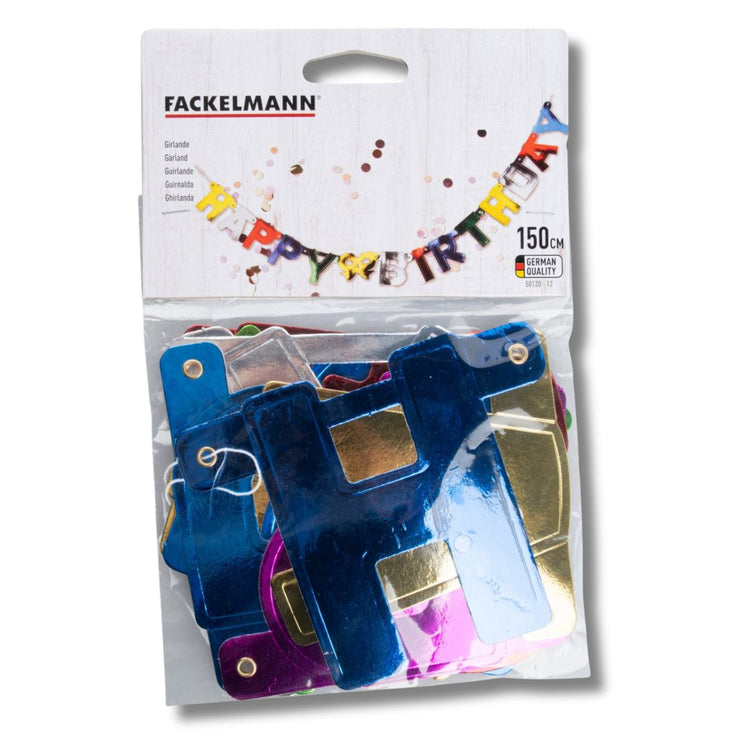 Ensemble de 2 Banderoles Happy Birthday Fackelmann Rio Party