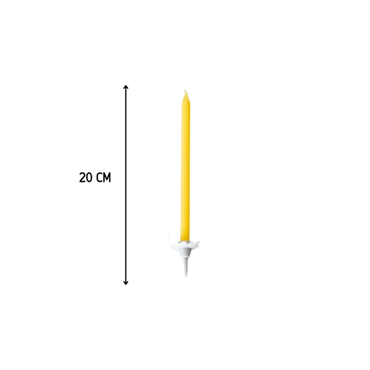 Ensemble de 24 bougies d'anniversaire et 24 bobèches Fackelmann Rio Party