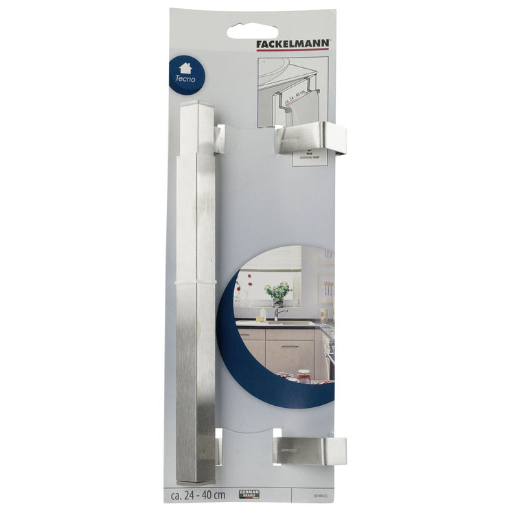 Ensemble de 2 porte-serviettes et torchons extensible inox Fackelmann Tecno