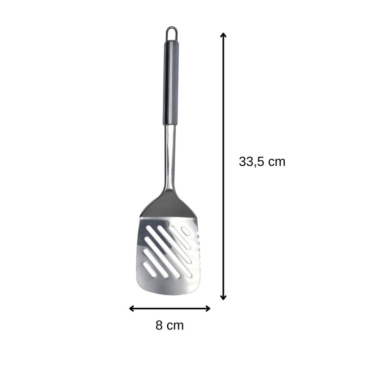 Ensemble de 2 Spatules de cuisine ajourée en inox 33 cm Fackelmann Elemental