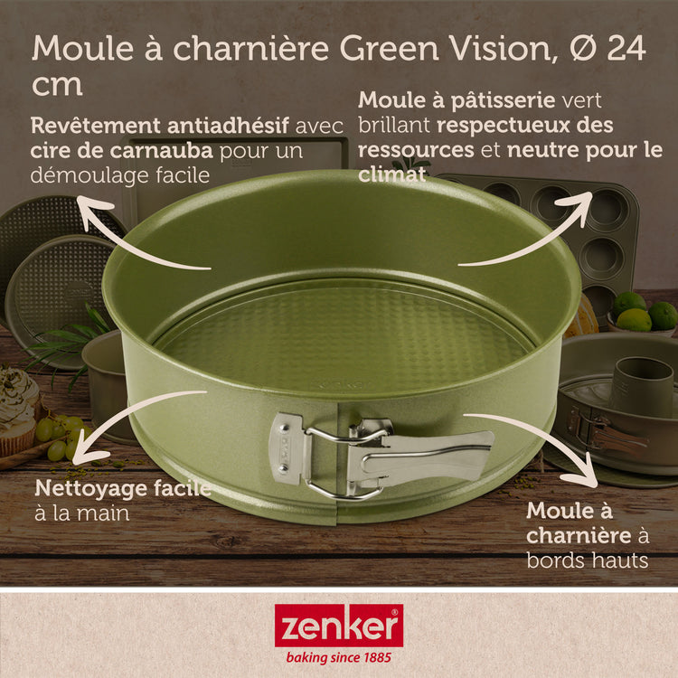 Ensemble de 2 Moules à manqué à charnière 24 cm Zenker Green Vision