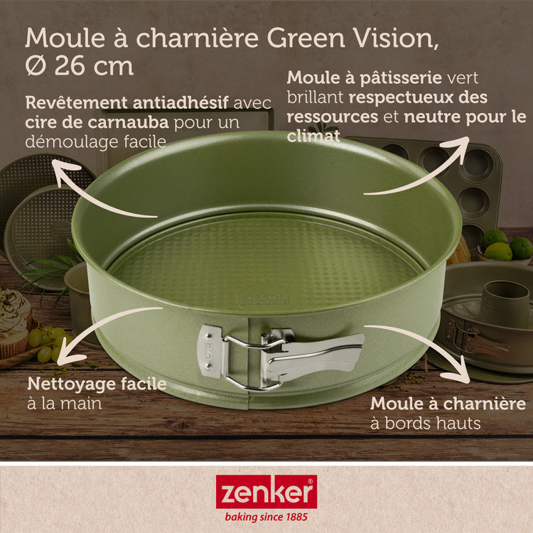 Ensemble de 2 Moules à manqué à charnière 26 cm Zenker Green Vision