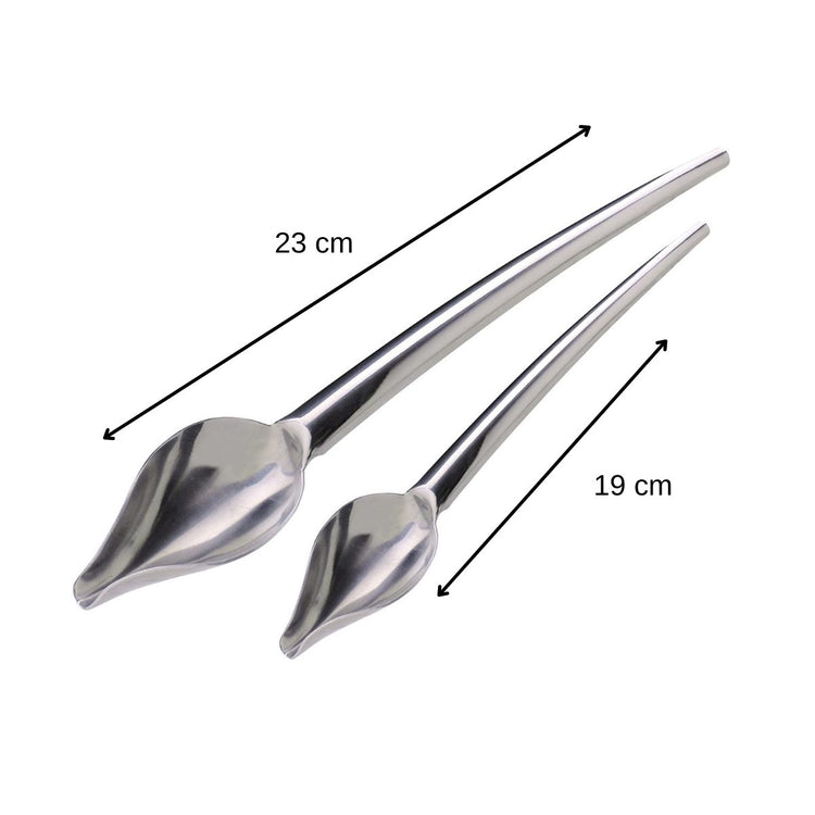 Lot de 2 cuillères plumes à décoration pâtissière Jean Daudignac