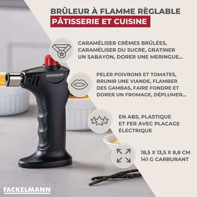 Chalumeau de cuisine à gaz Fackelmann