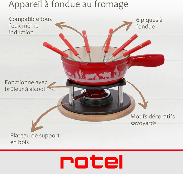 Service à fondue au fromage 6 personnes Rotel Swiss Tradition