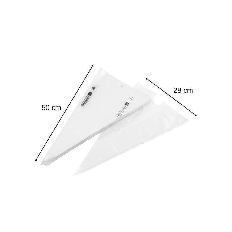 Set de 100 poches à douilles professionnelles jetables 50 cm et Verre doseur transparent en plastique 1 litre FM Professional