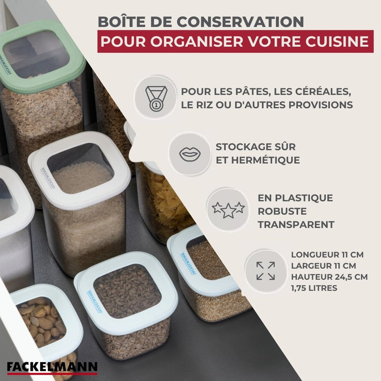 Boite à Provisions 1,75 Litre Fackelmann Storage