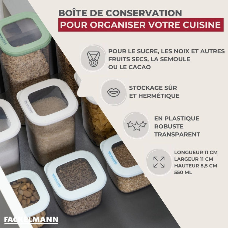 Boite à Provisions 0,55 Litre Fackelmann Storage