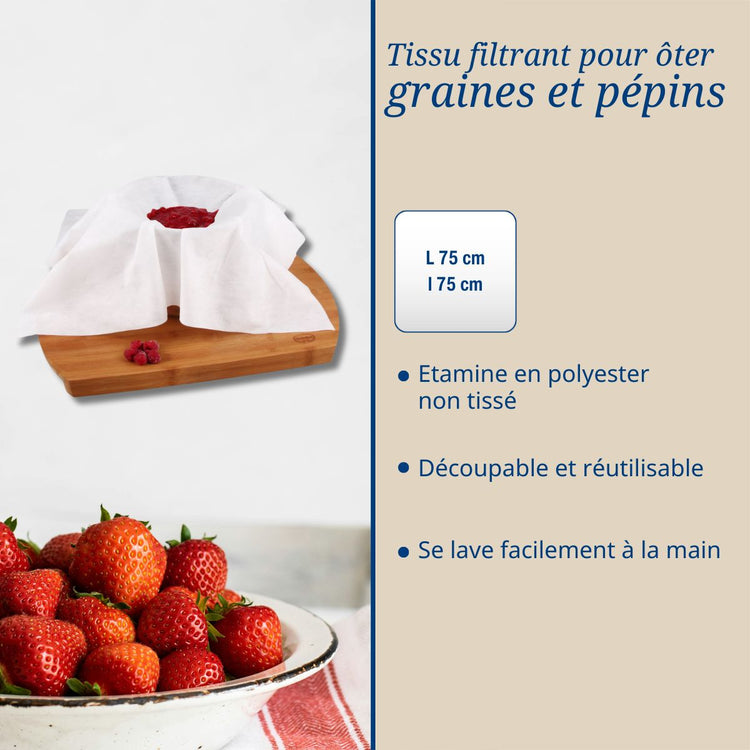3 ustensiles pour confiture avec pince à bocaux, entonnoir et tissu filtrant Dr Oetker