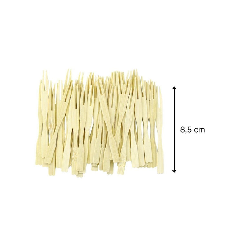 Lot de 50 pics à apéritif forme fourchette Fackelmann Wood Edition