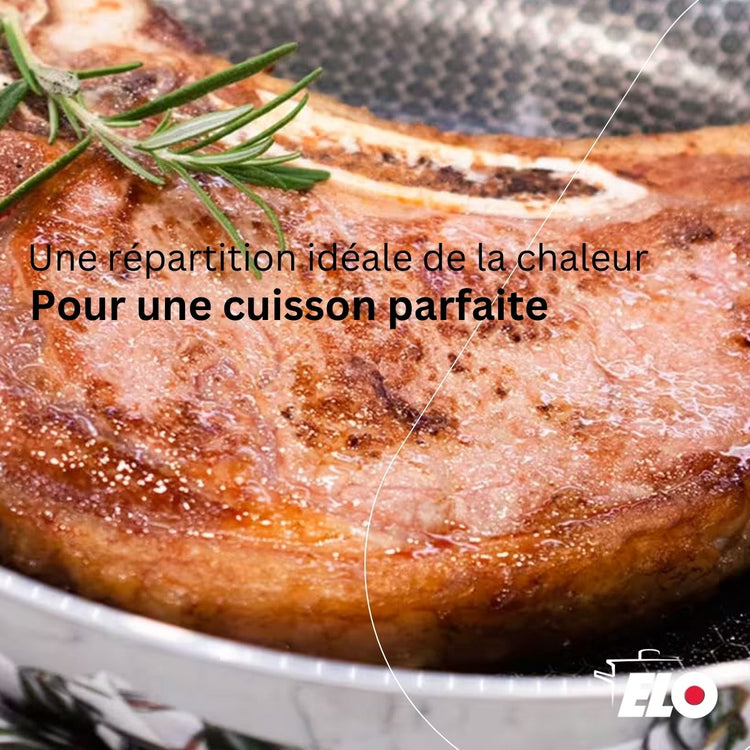 Poêle en acier inoxydable 18/10 32 cm Elo Relief Solution