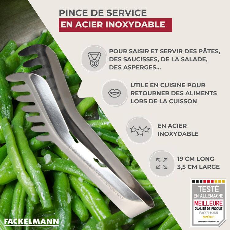 Pince à spaghettis, de cuisine en Acier inoxydable Fackelmann