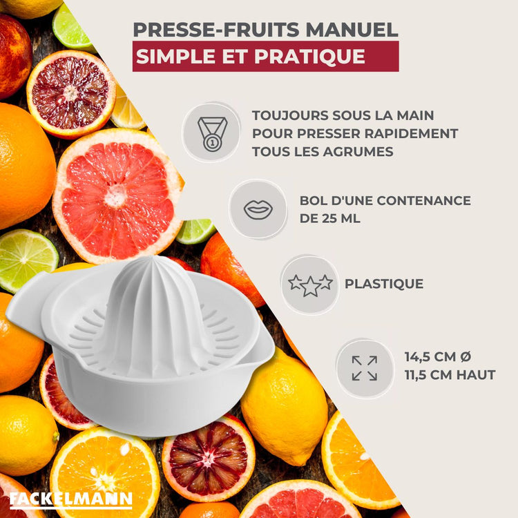 Presse-agrume avec réceptacle Fackelmann Colors Edition