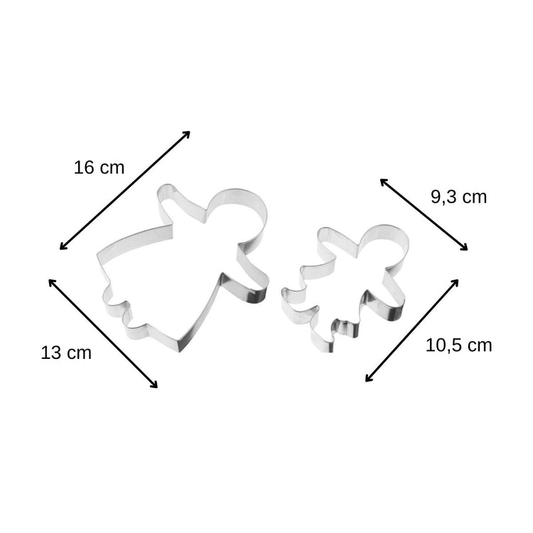 Lot de 2 emporte-pièces bonhomme en pain d'épices Zenker