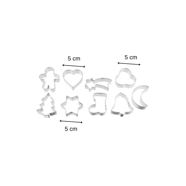 Lot de 9 emporte-pièces de Noël sur cintre de rangement Zenker Emporte-pièces