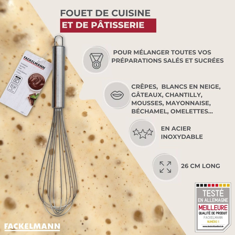Fouet de pâtisserie en inox 26 cm Fackelmann
