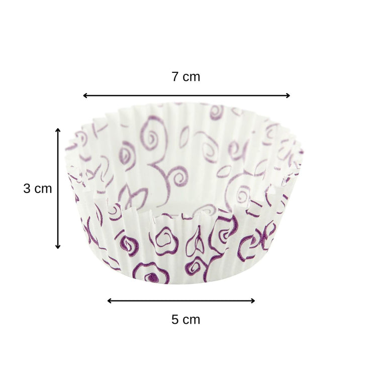 Lot de 50 moules à muffins en papier motif fleur violette 7 cm Zenker Smart Pastry