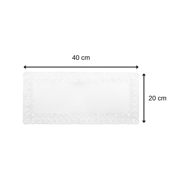 Lot de 15 napperons papier rectangulaires pour cakes Zenker