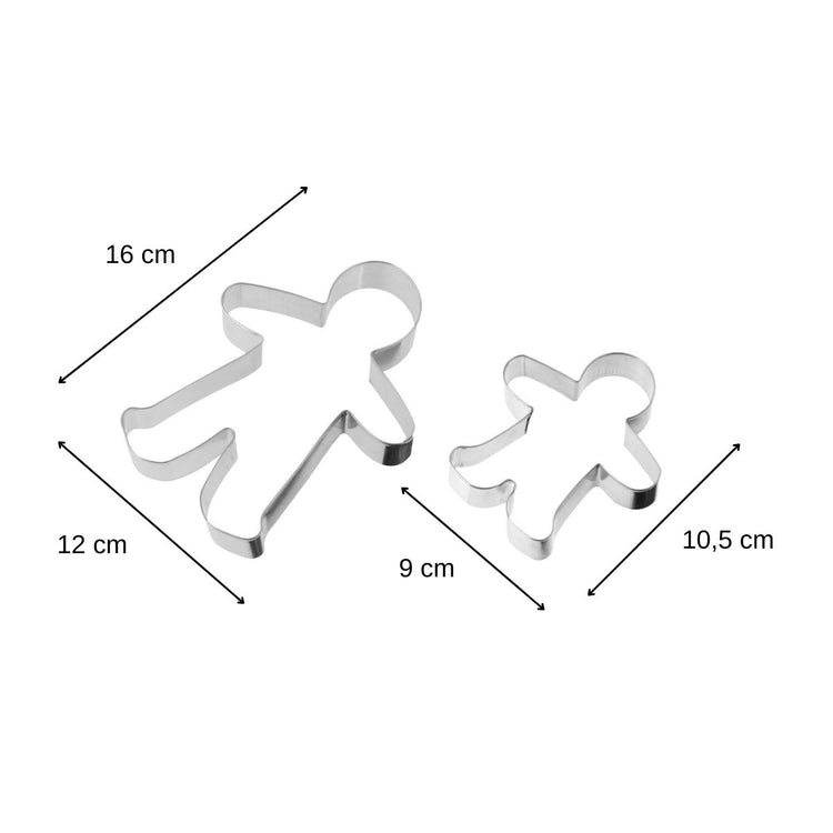 Lot de 2 emporte-pièces en forme de bonhomme en pain d'épices Zenker Emporte-pièces