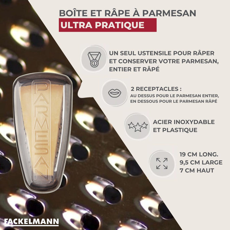 Râpe à parmesan et sa boîte de rangement Fackelmann Handmade Tradition