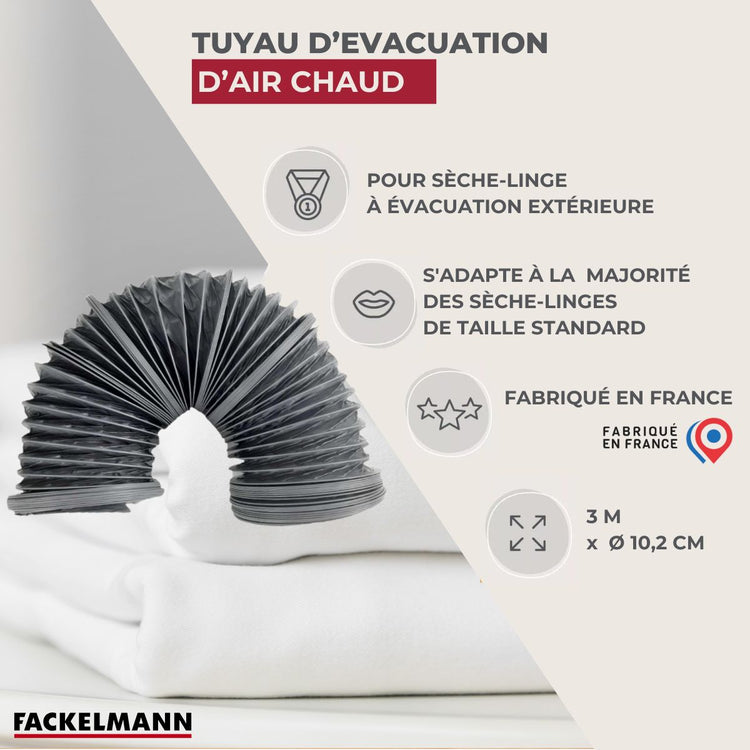 Tuyau Evacuation Sèche-Linge Fackelmann