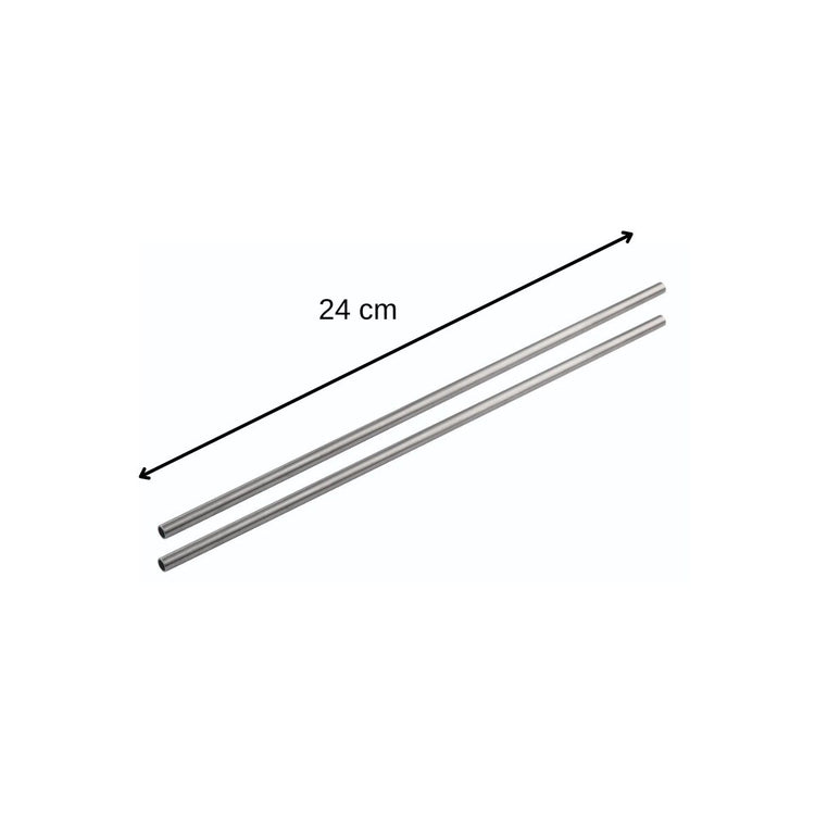 Lot de 4 pailles en inox avec goupillon Fackelmann Bar Concept