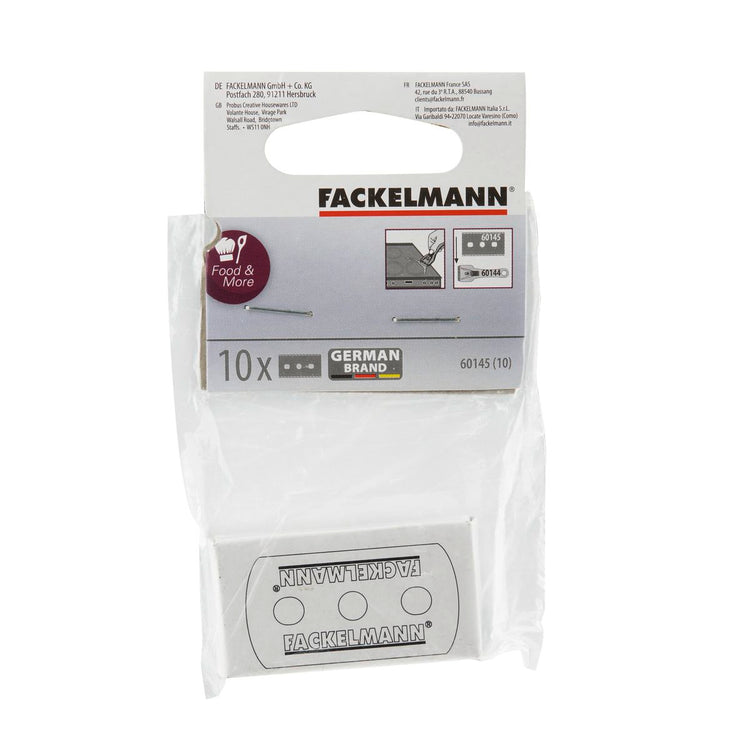 Lot de 10 lames de rechange pour racloir à plancha Fackelmann