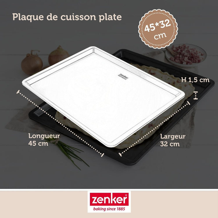 Plaque de cuisson four 42 x 32 cm Zenker Black Metallic