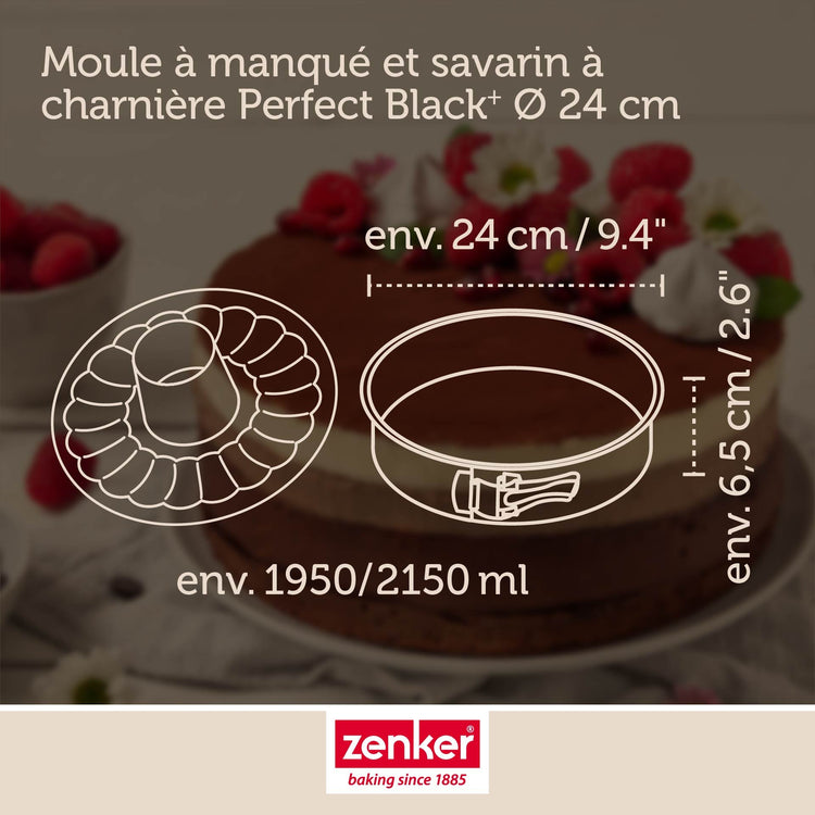 Moule à manqué et à savarin double fond 24 cm Zenker PerfectBack+