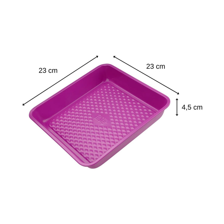 Moule à brownie fuchsia 23 cm Tasty Pâtisserie