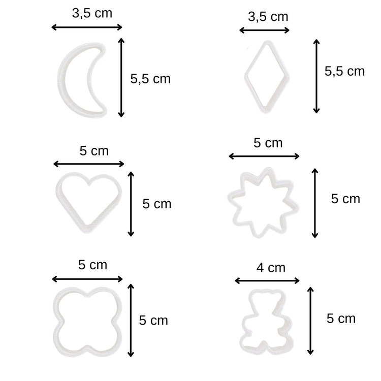 Lot de 6 emporte-pièces plastique Zenker