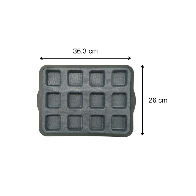 Moule à gâteaux 12 carrés en silicone fibre de verre Zenker