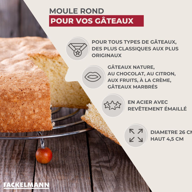 Moule à manqué émaillé 26 cm Fackelmann