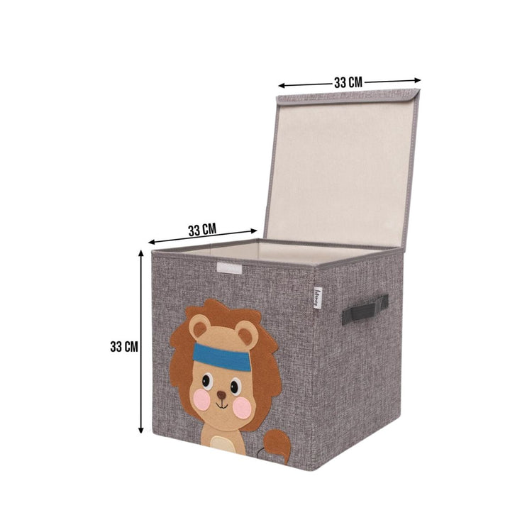 Boîte de rangement "lion" avec couvercle, compatible avec l'étagère IKEA KALLAX Lifeney