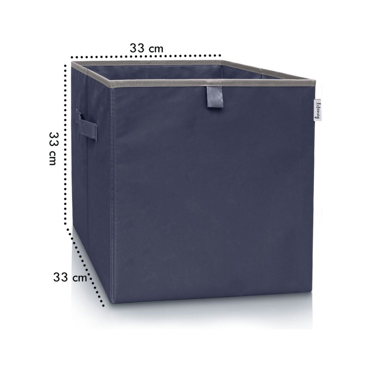 Boîte de rangement coloris bleu foncé, compatible avec l'étagère IKEA KALLAX Lifeney