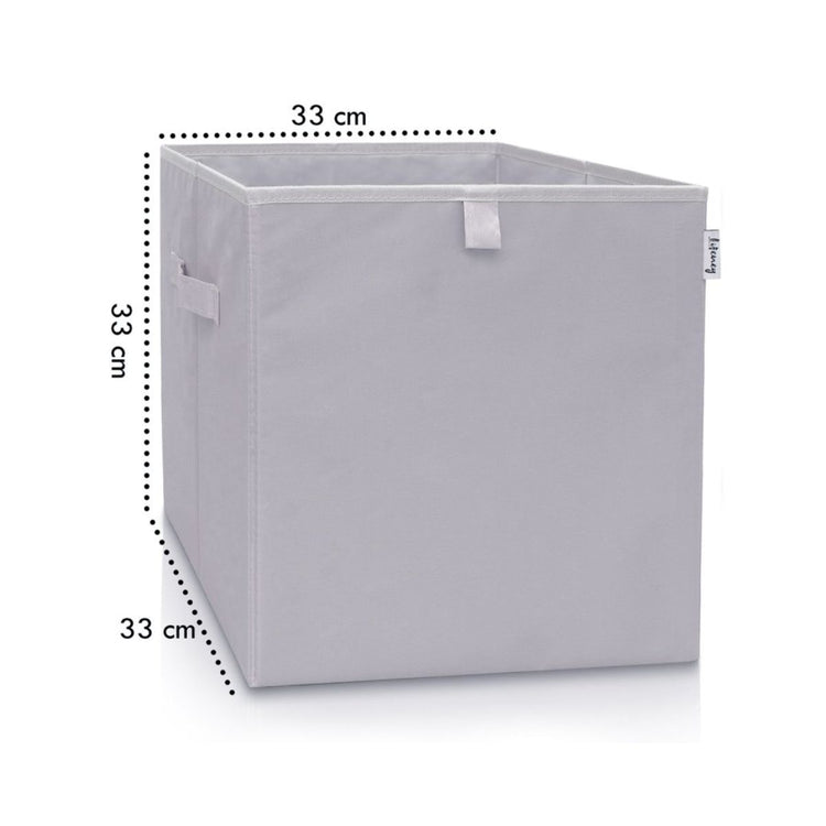 Boîte de rangement coloris gris clair, compatible avec l'étagère IKEA KALLAX Lifeney