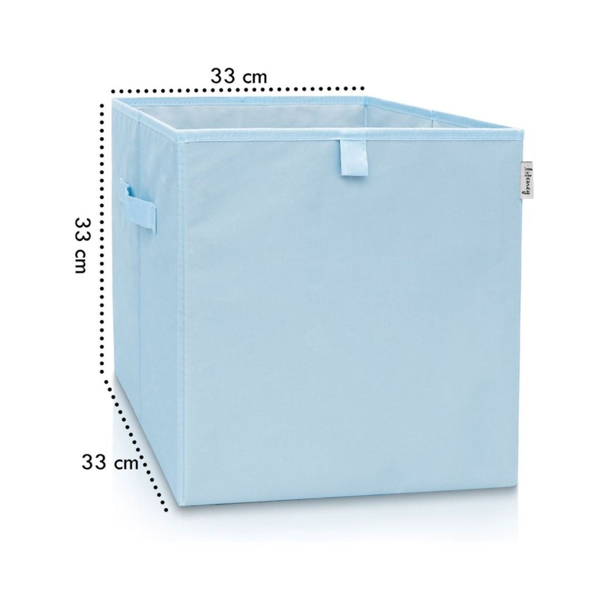 Boîte de rangement coloris bleu clair, compatible avec l'étagère IKEA KALLAX Lifeney