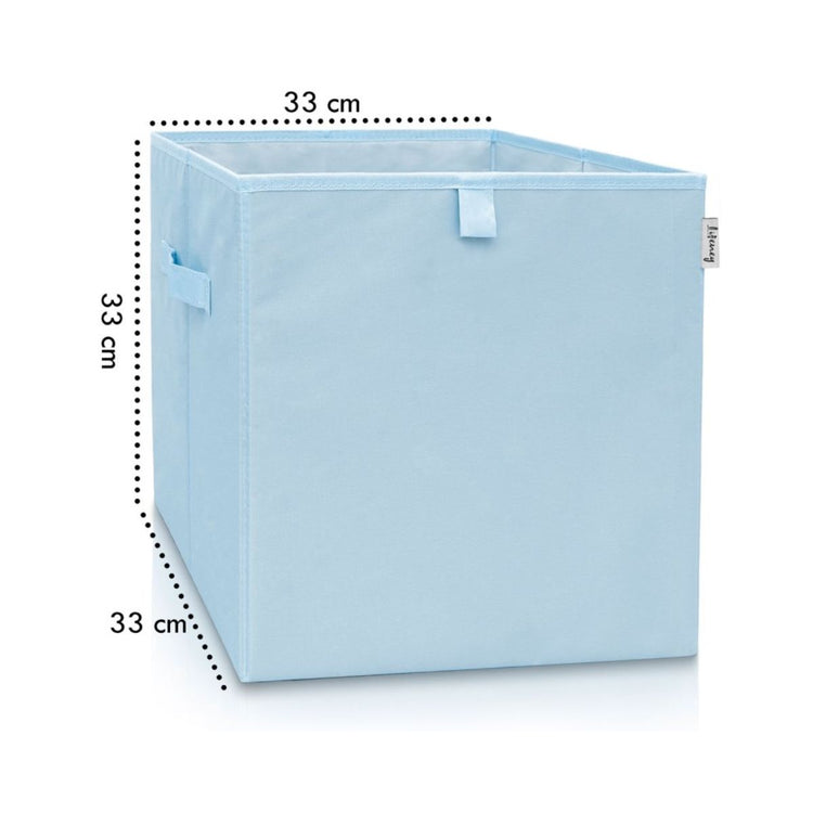 Boîte de rangement coloris bleu clair, compatible avec l'étagère IKEA KALLAX Lifeney