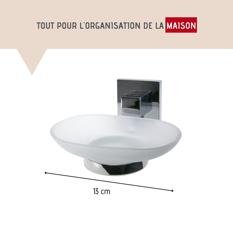 Porte-savon gris chromé Fackelmann Mare